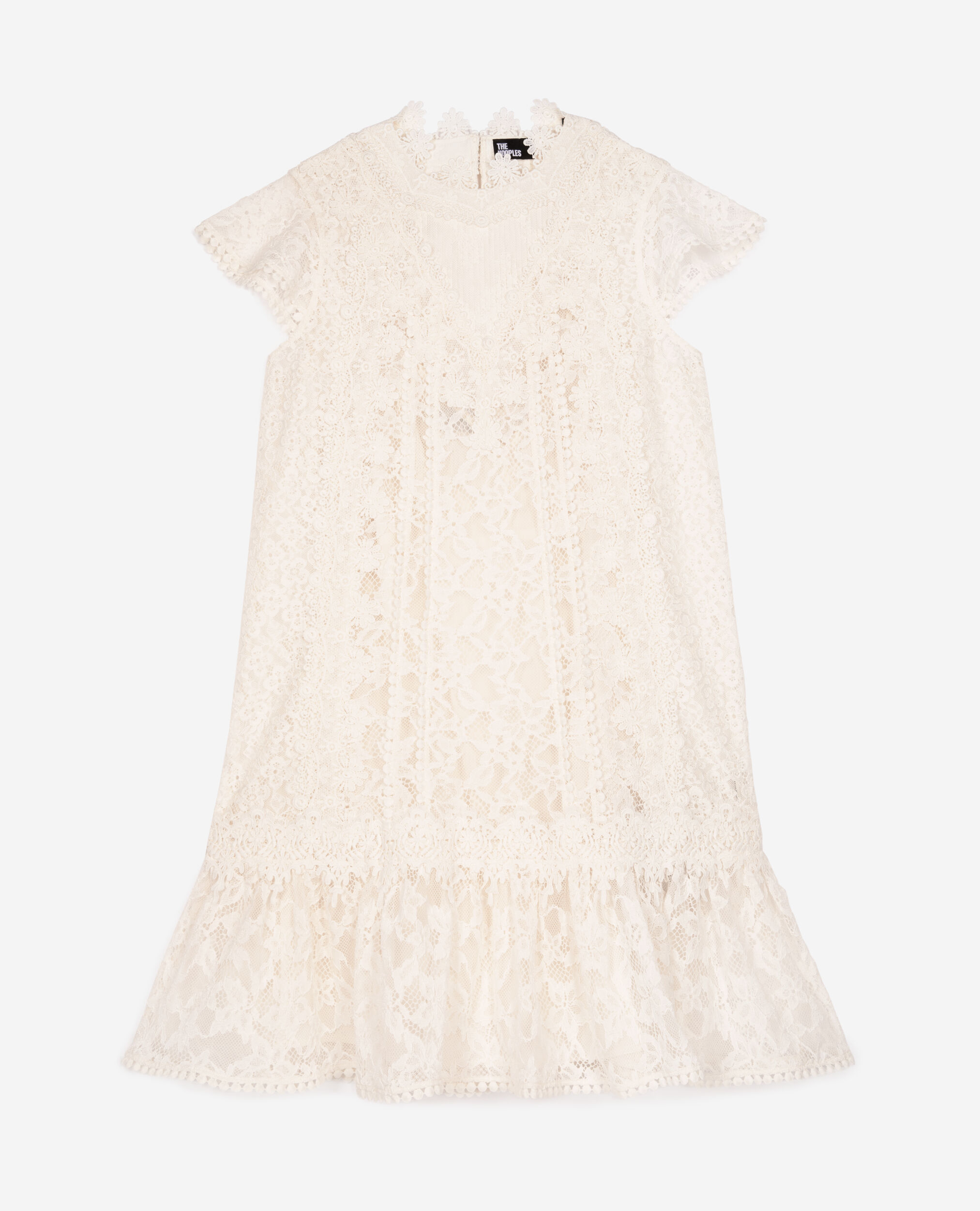 Robe courte en dentelle écrue, ECRU, hi-res image number null