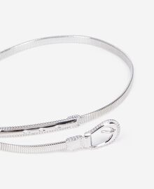 The Kooples FEMME SILVER ceinture fine en métallerie argentée