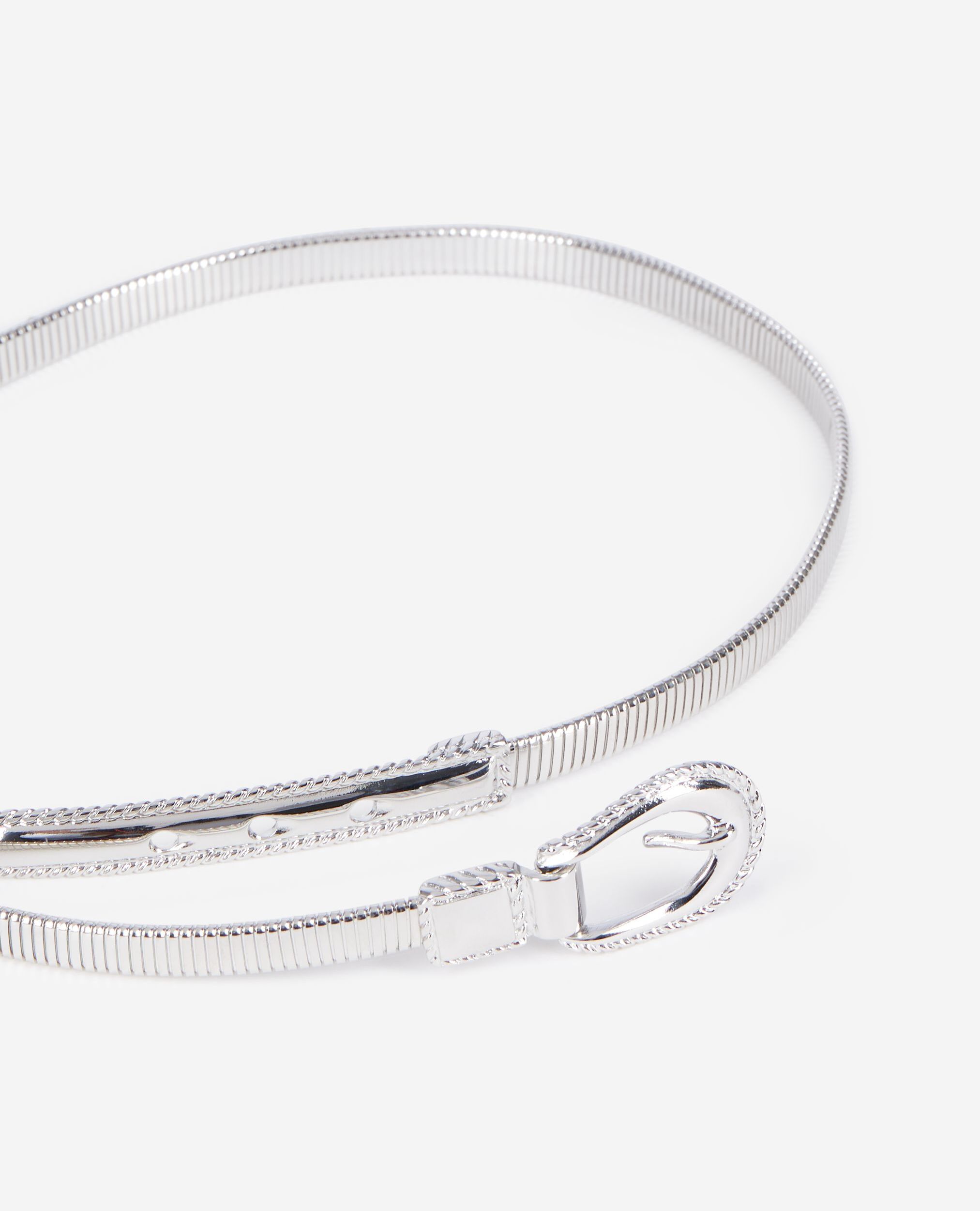 Ceinture fine en métallerie argentée, SILVER, hi-res image number null
