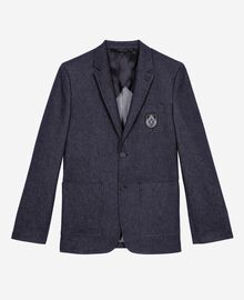 The Kooples HOMME NAVY veste de costume effet denim bleue