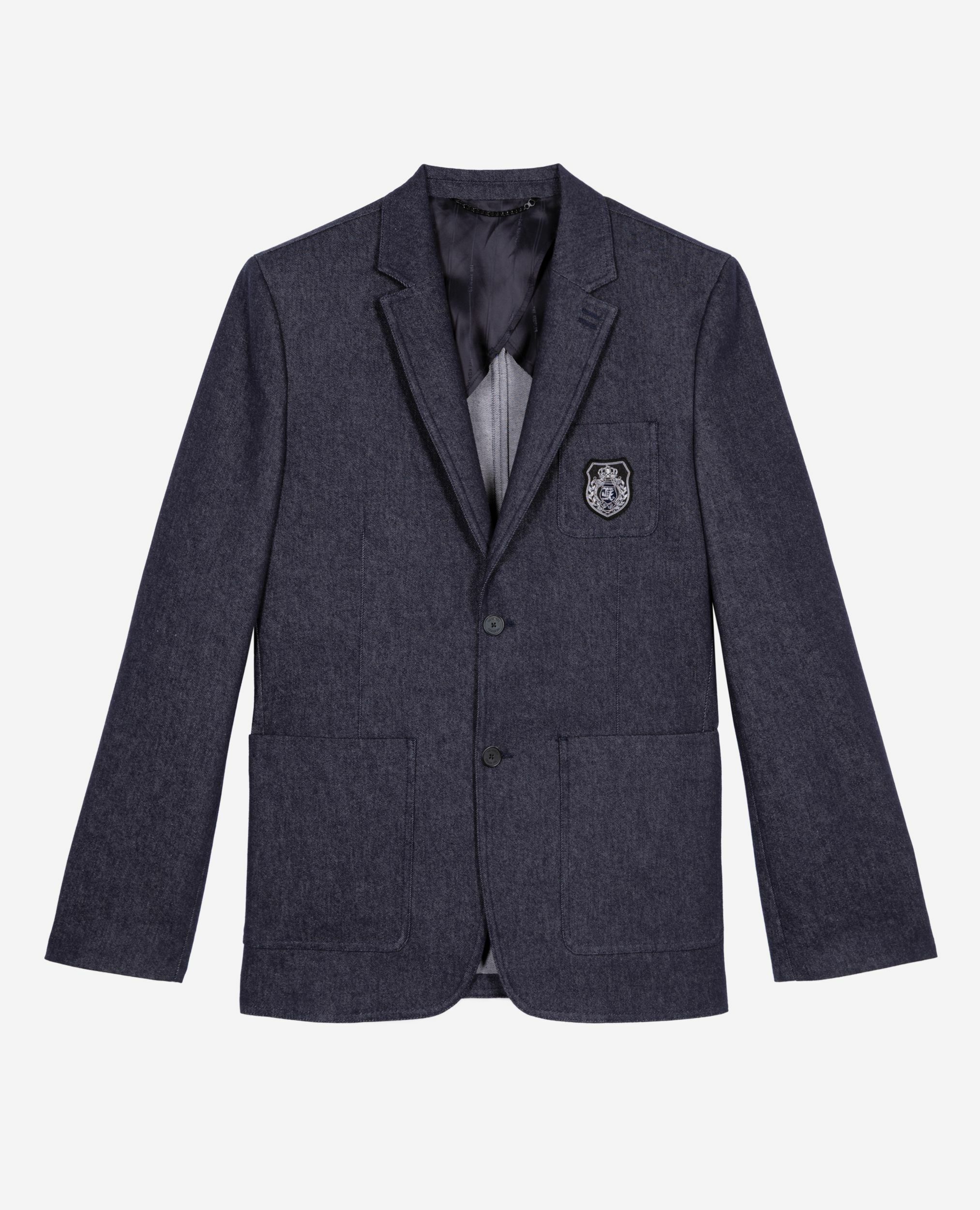 Veste de costume effet denim bleue, NAVY, hi-res image number null