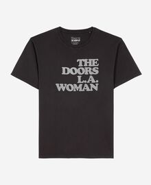 The Kooples MIXTE BLACK WASHED t-shirt mixte the doors x the kooples noir
