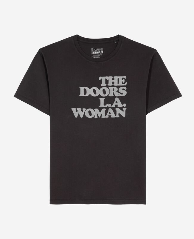 The Kooples MIXTE BLACK WASHED t-shirt mixte the doors x the kooples noir