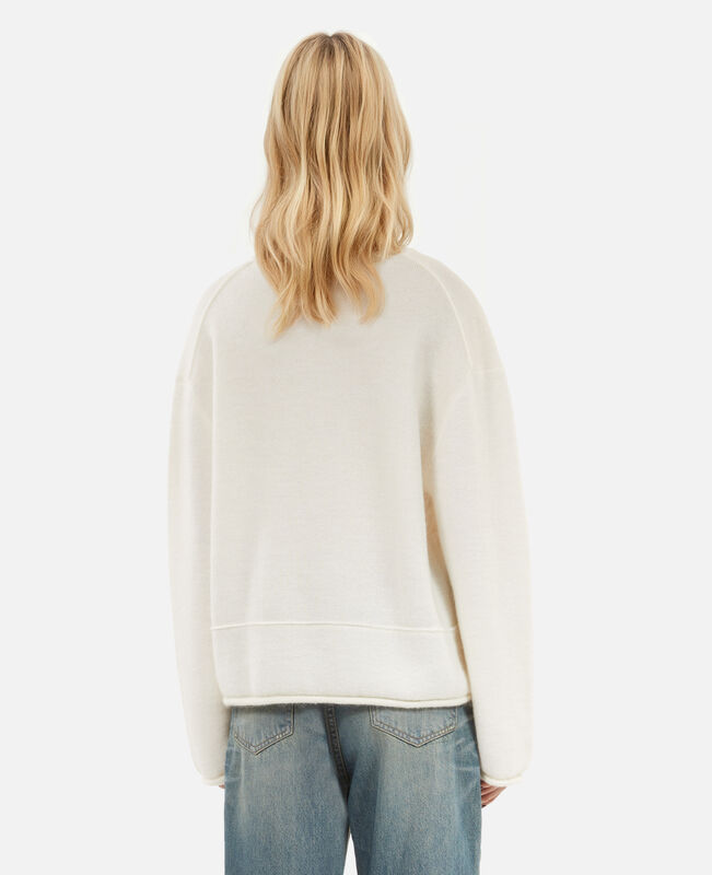 The Kooples FEMME ECRU pull en laine et mohair écru
