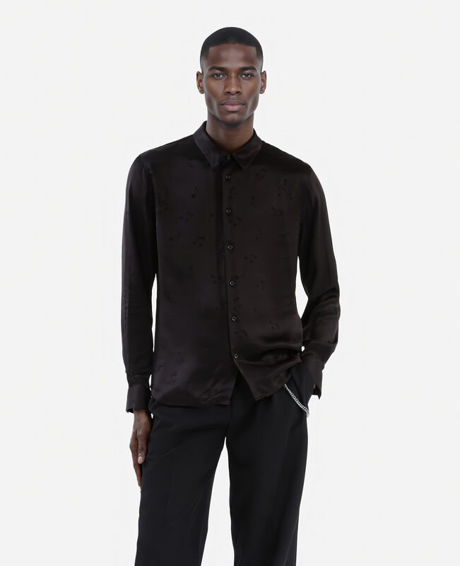 The Kooples HOMME BLACK chemise en jacquard imprimé musique noire