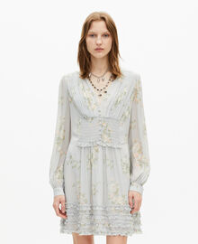 The Kooples FEMME BLUE robe courte imprimé fleuri bleue