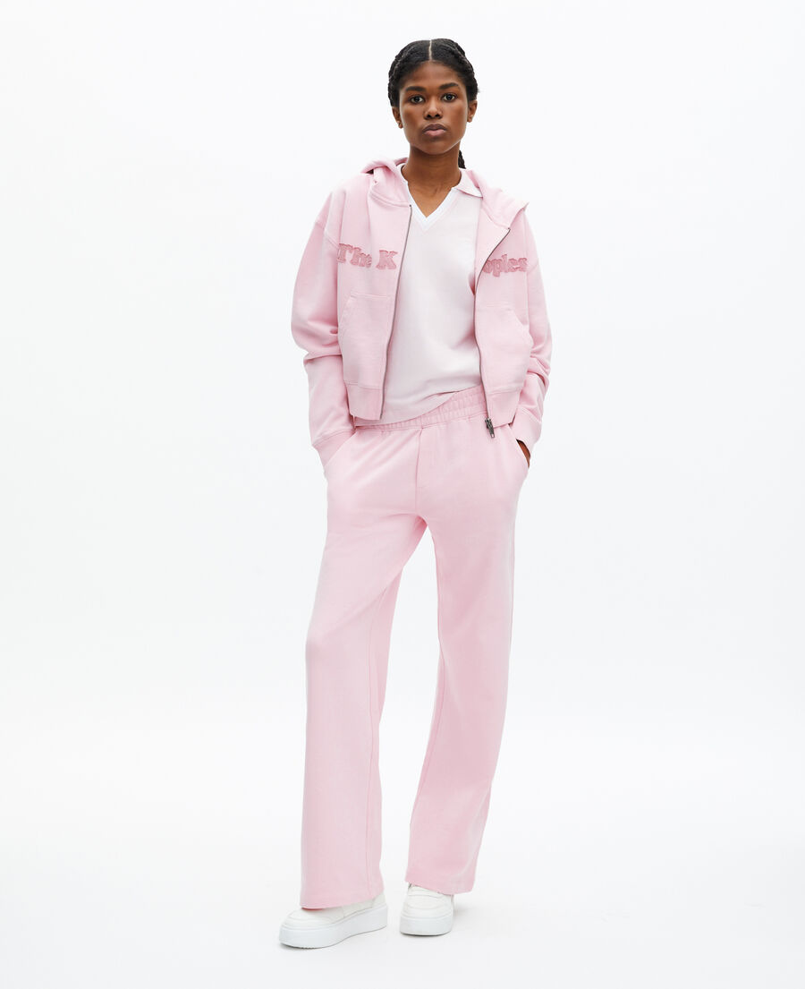 The Kooples WOMEN LILA zip-up sweatshirt with pink logo