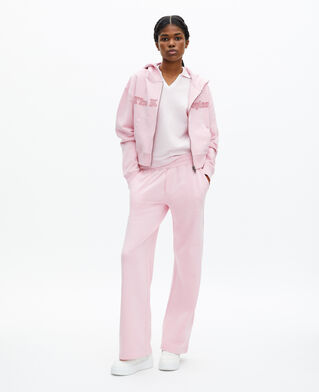 The Kooples WOMEN LILA zip-up sweatshirt with pink logo
