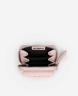 The Kooples DAMEN PINK amelia geldbörse aus rosafarbenem leder