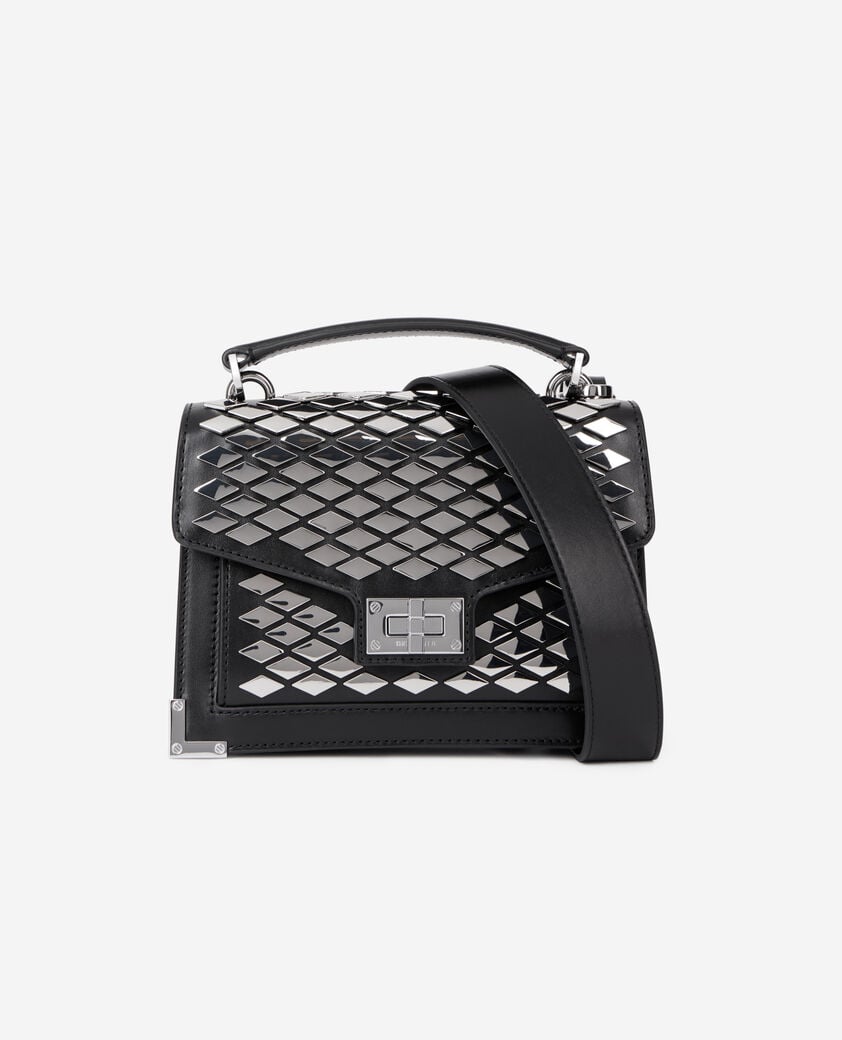 The Kooples DAMEN BLACK tasche emily small aus schwarzem leder mit nieten