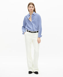 The Kooples FEMME BLUE WHITE chemise à rayures bleue
