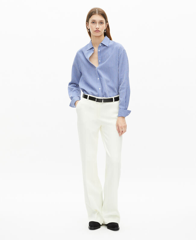The Kooples FEMME BLUE WHITE chemise à rayures bleue