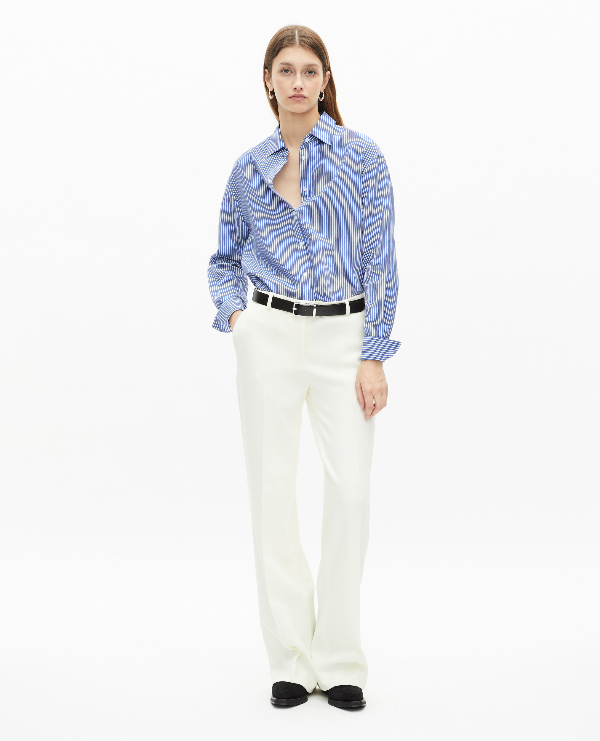 Chemise à rayures bleue, BLUE WHITE, hi-res image number null