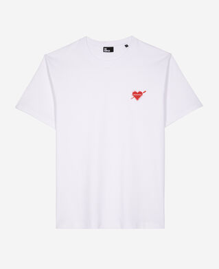 The Kooples HOMME WHITE t-shirt avec flocage cœur blanc