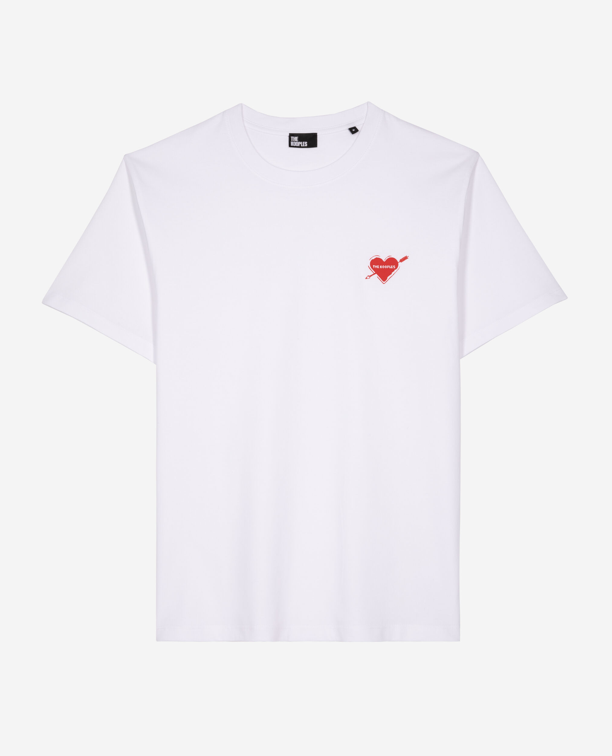 T-shirt avec flocage cœur blanc, WHITE, hi-res image number null