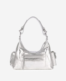The Kooples FEMME SILVER sac amelia en cuir argenté