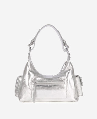 The Kooples DAMEN SILVER amelia tasche aus silbernem leder