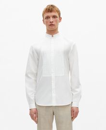 The Kooples HOMME WHITE chemise formelle col officier blanche