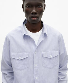 The Kooples HOMME BLUE WHITE chemise à rayures bleue 