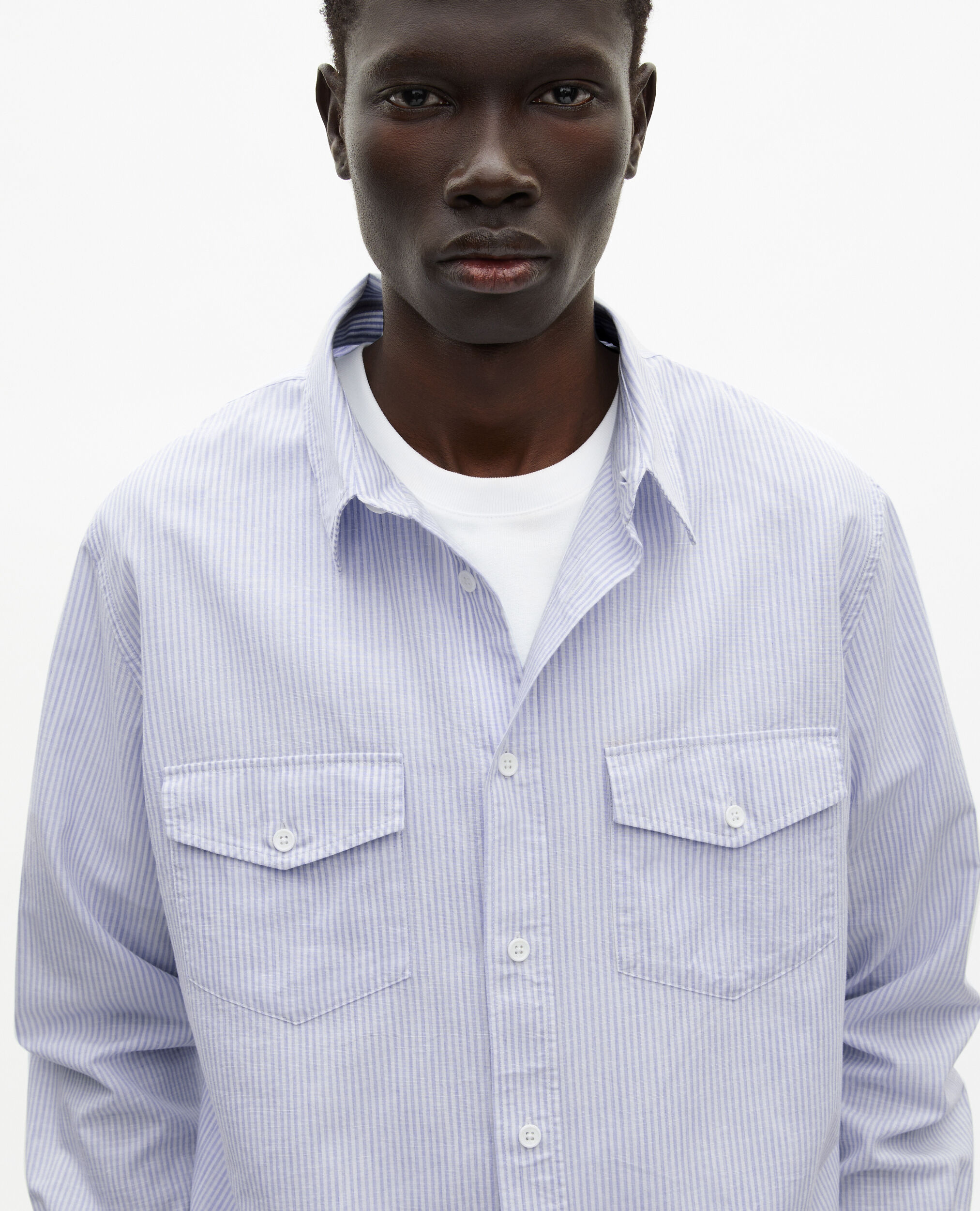 Chemise à rayures bleue , BLUE WHITE, hi-res image number null