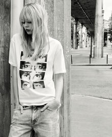 The Kooples MIXTE ECRU t-shirt mixte the doors x the kooples écru