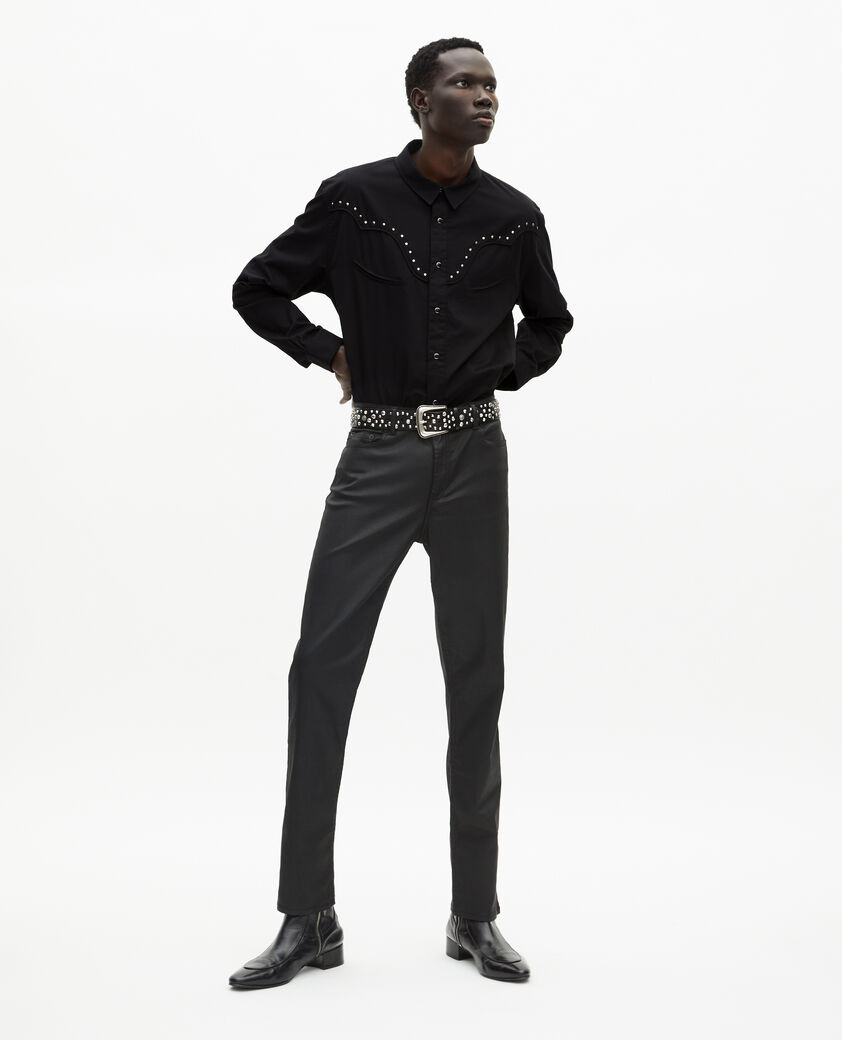 The Kooples HERREN BLACK hemd im westernstil schwarz