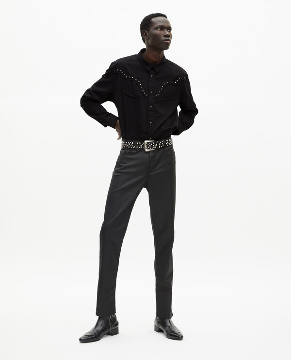 The Kooples HOMME BLACK chemise style western noire