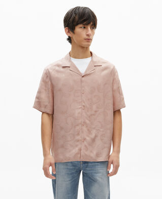 The Kooples HOMME LILA chemise manches courtes en jacquard rose