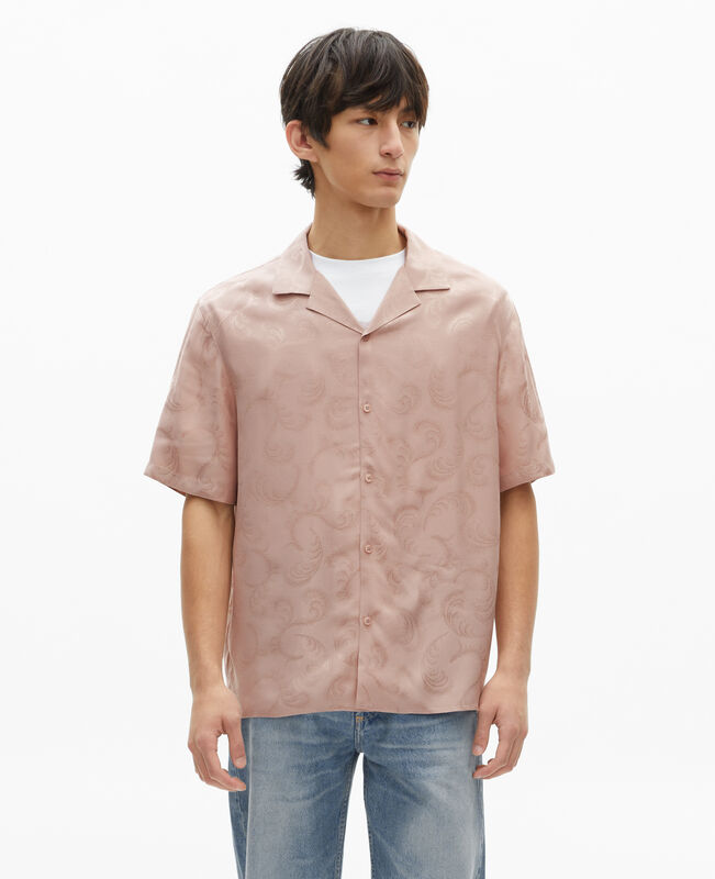 The Kooples HOMME LILA chemise manches courtes en jacquard rose