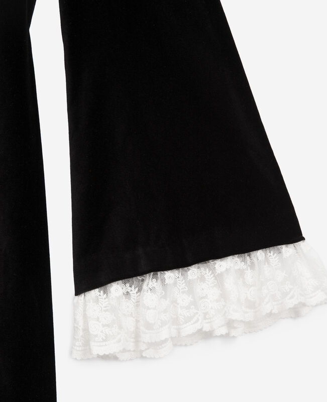 The Kooples FEMME BLACK robe courte en velours noire