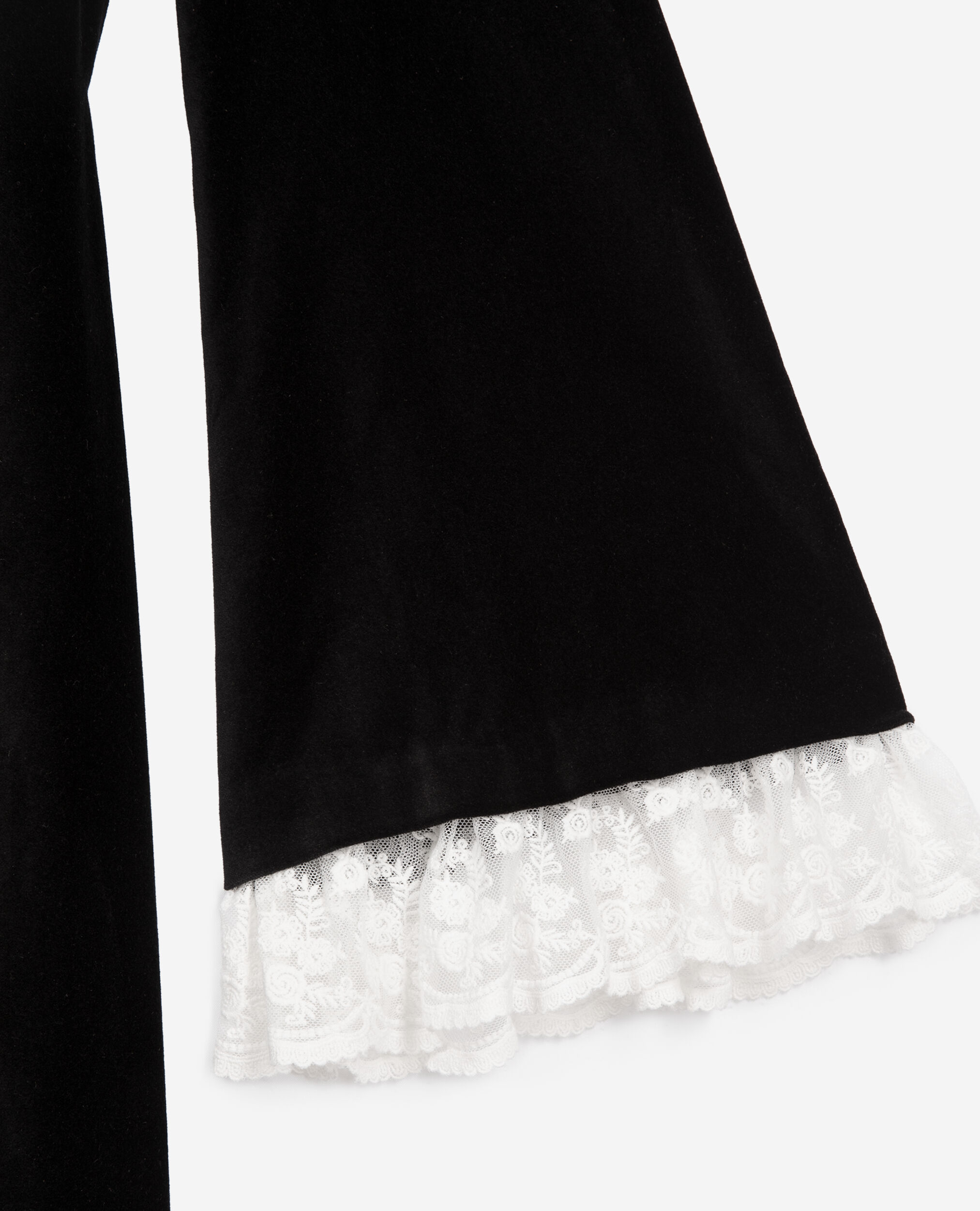 Robe courte en velours noire, BLACK, hi-res image number null