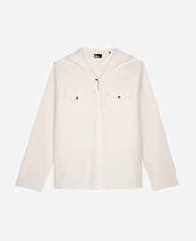 The Kooples HOMME ECRU chemise col vareuse écru