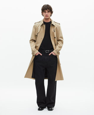 The Kooples MEN BEIGE long beige trench coat