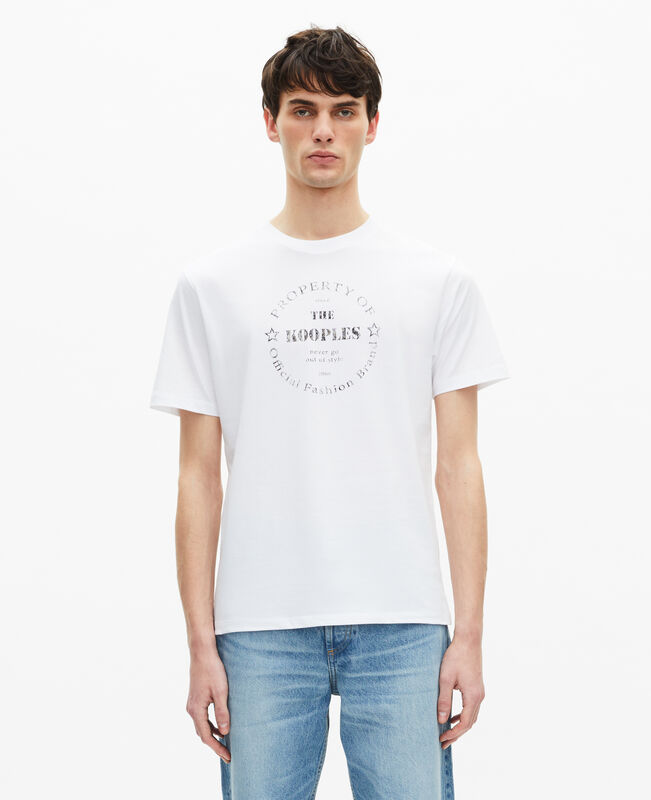 The Kooples HOMME WHITE t-shirt avec sérigraphie blanc