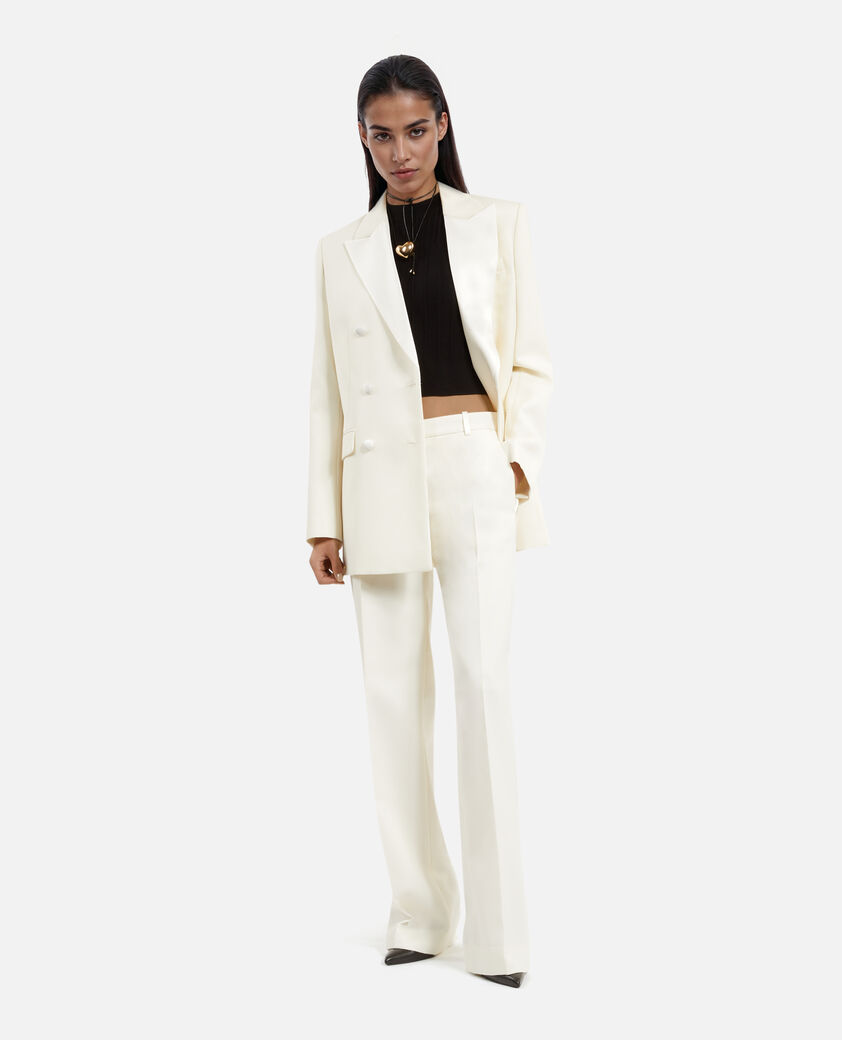 The Kooples DAMEN ECRU ecrufarbene smokingjacke