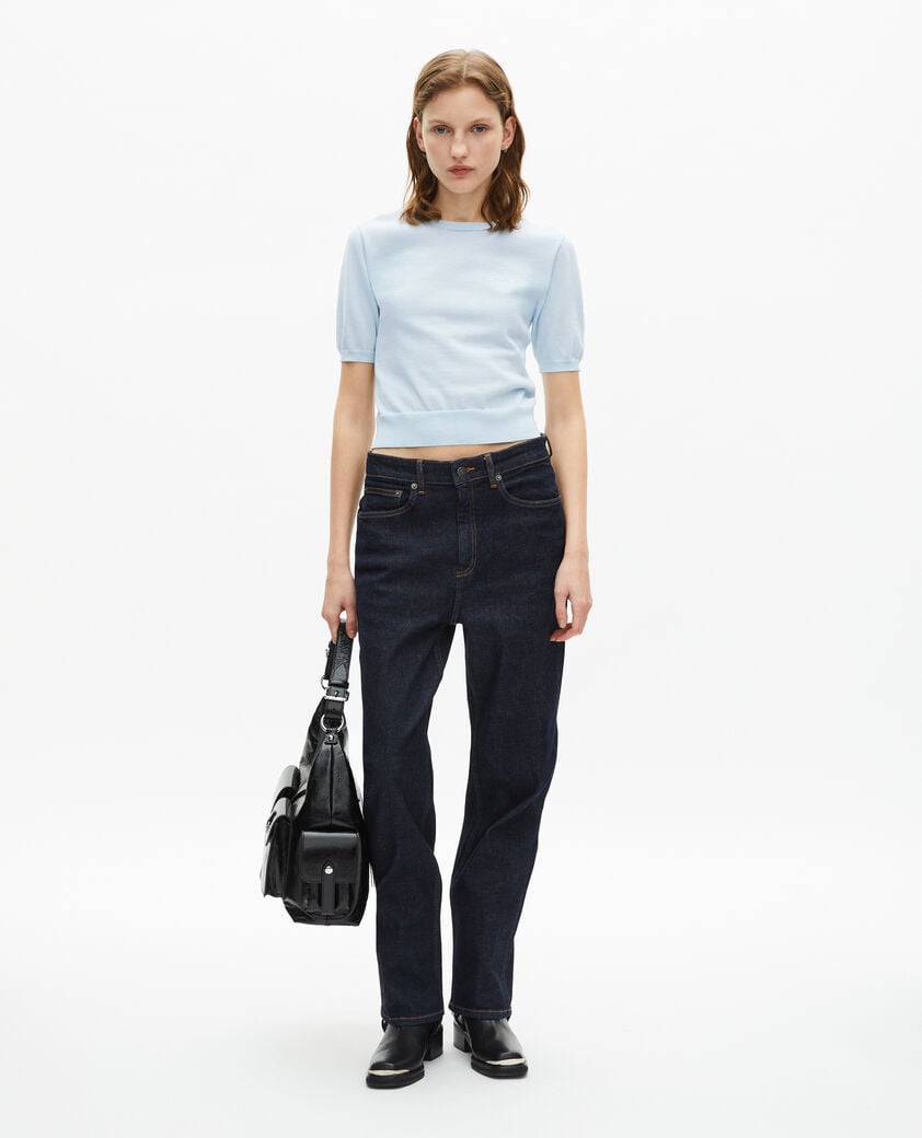 The Kooples FEMME BABY BLUE pull manches courtes bleu clair