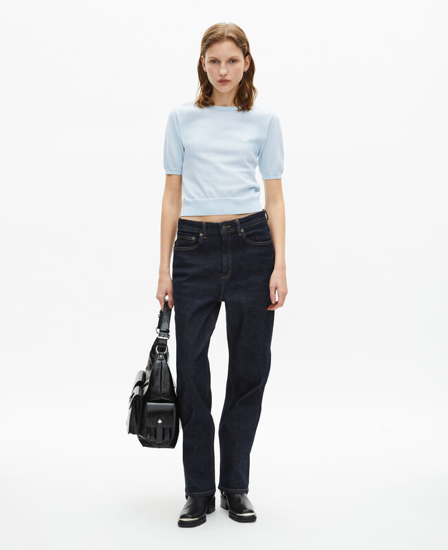 The Kooples FEMME BABY BLUE pull manches courtes bleu clair