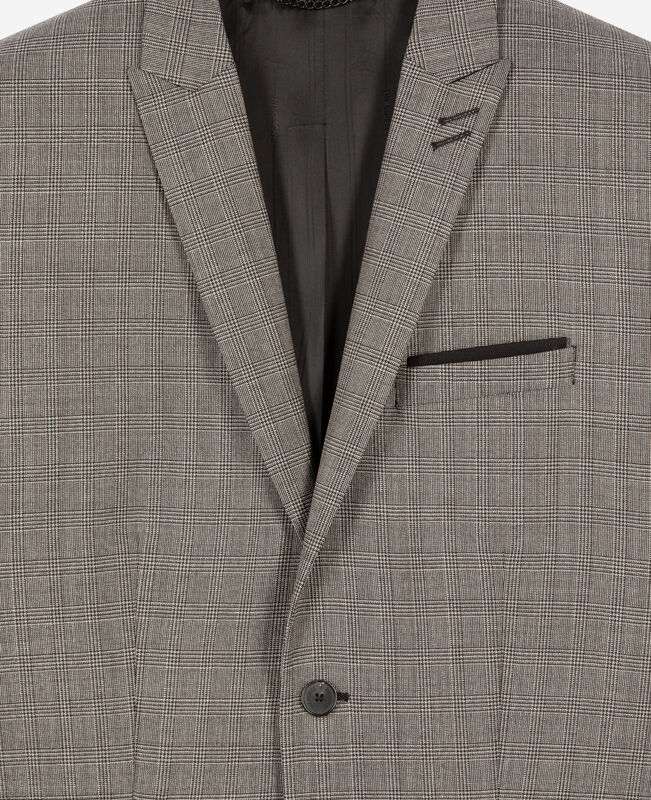The Kooples HOMME BEIGE MELANGE veste de costume en laine prince de galles beige