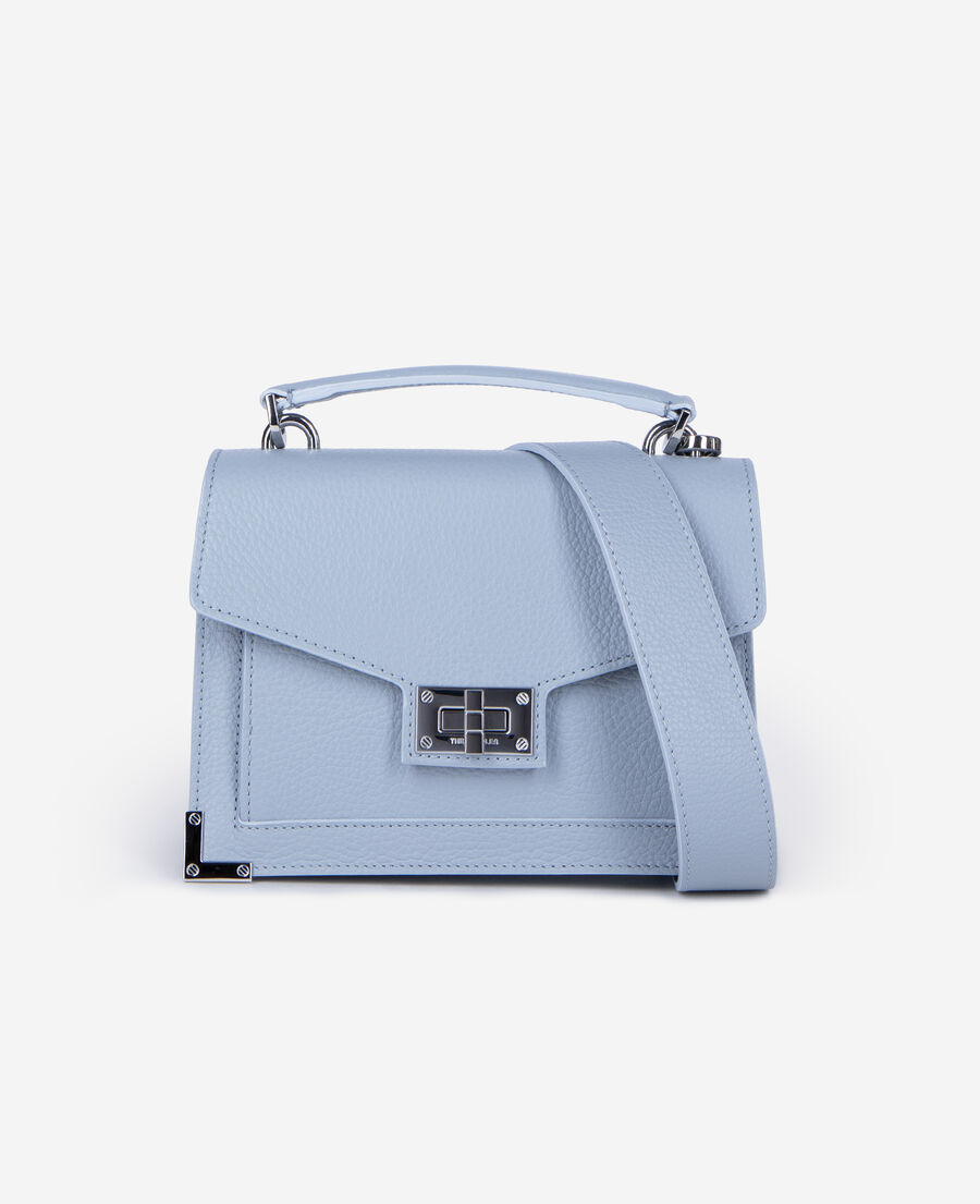 The Kooples FEMME BLUE sac emily small en cuir grainé bleu