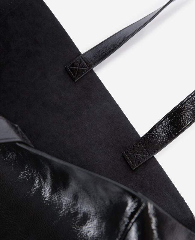 The Kooples FEMME BLACK sac cabas effet cuir noir