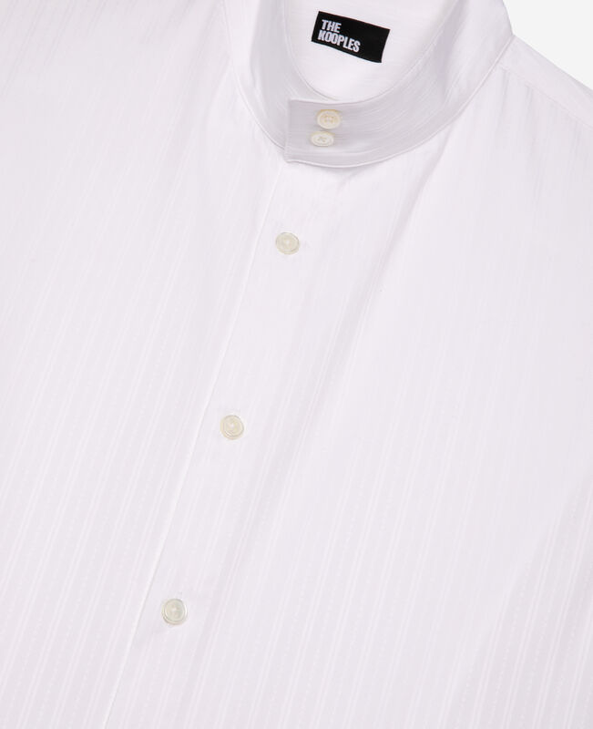 The Kooples HOMME WHITE chemise formelle à rayures blanches
