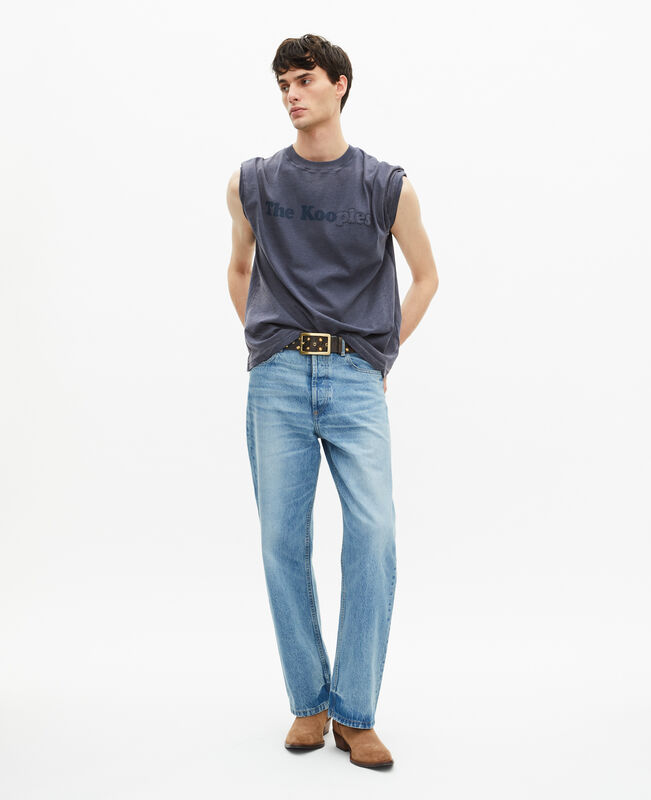 The Kooples HOMME DARK NAVY t-shirt avec logo marine
