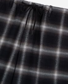 The Kooples HOMME BLACK GREY WHITE bermuda à carreaux noir