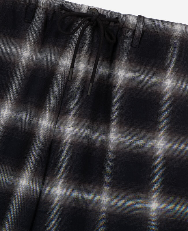 The Kooples HOMME BLACK GREY WHITE bermuda à carreaux noir
