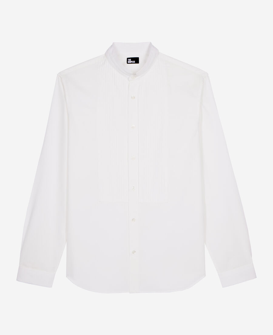 The Kooples HOMME WHITE chemise formelle col officier blanche