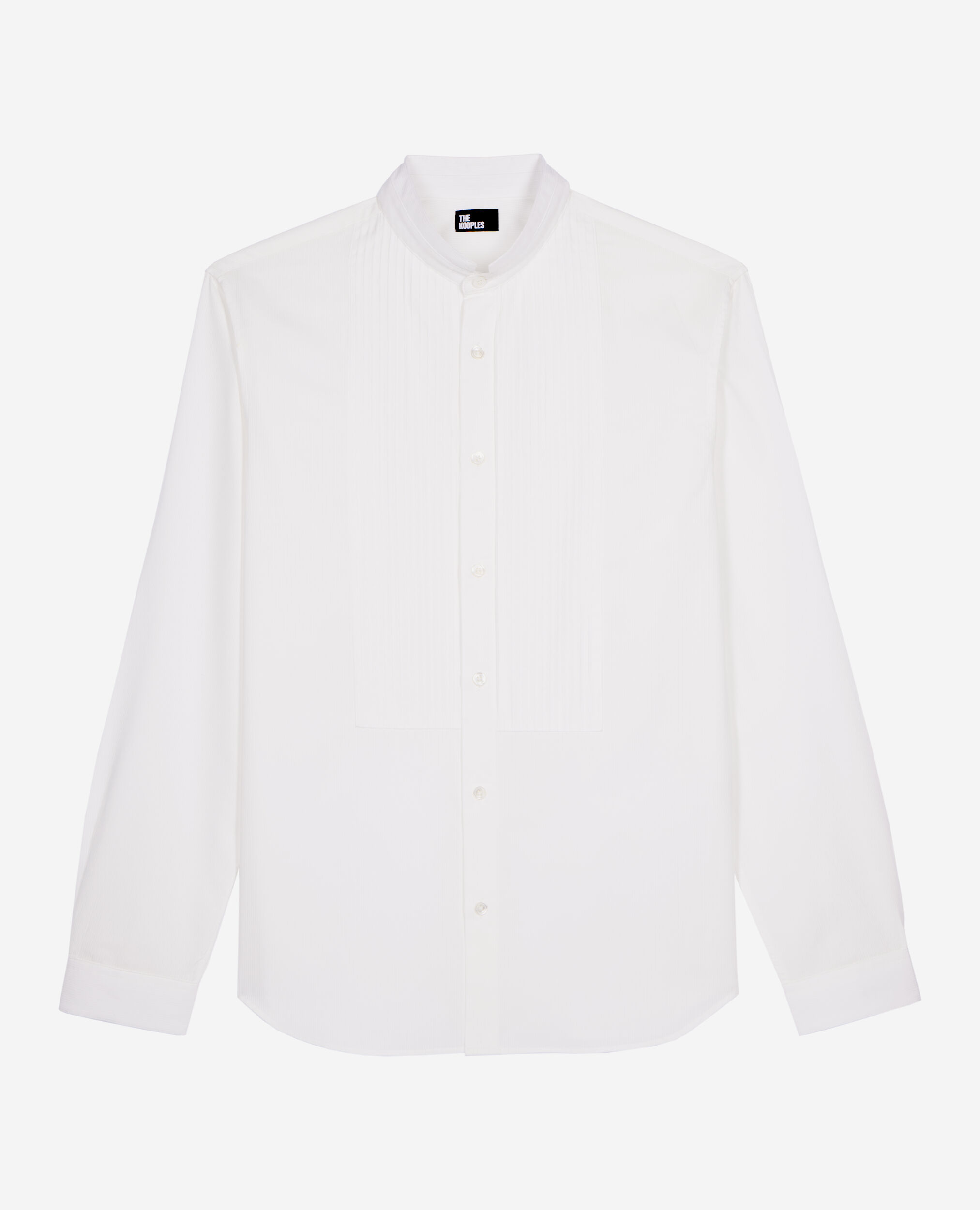 Chemise formelle col officier blanche, WHITE, hi-res image number null