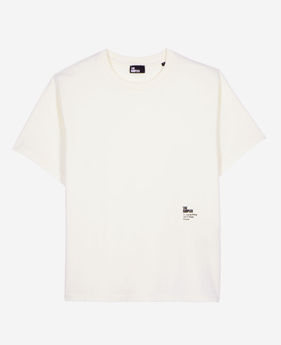 The Kooples FEMME ECRU t-shirt avec sérigraphie écru