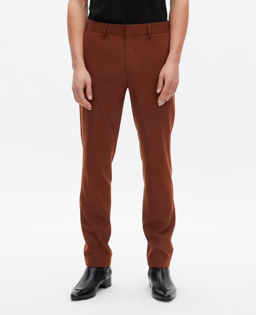 The Kooples HOMME ROUILLE pantalon de costume marron