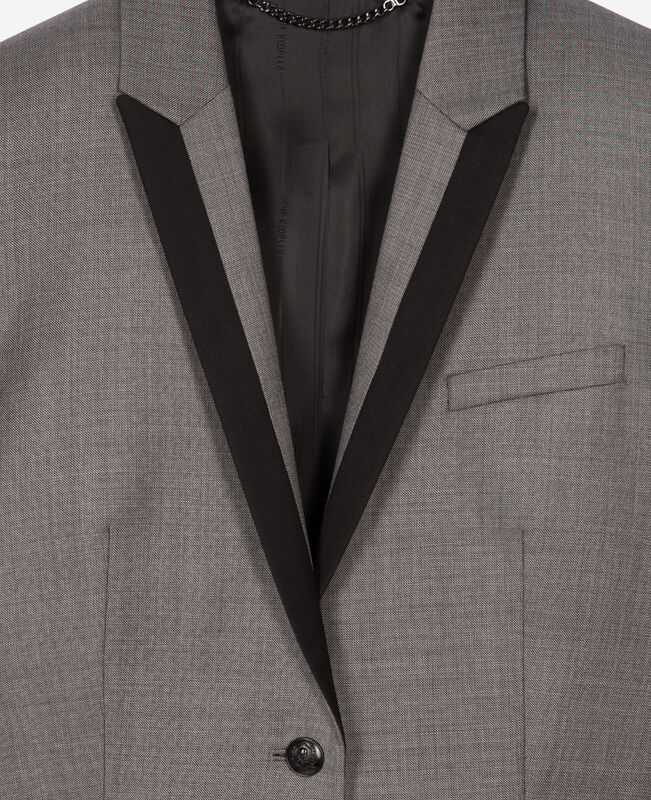 The Kooples FEMME DARK GREY veste tailleur droite grise