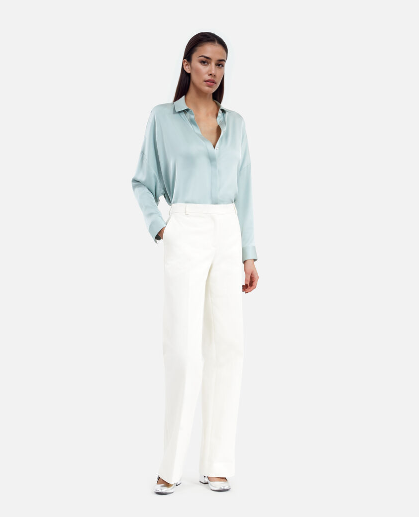 The Kooples MUJER BLUE/GREEN camisa holgada de seda azul